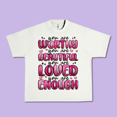 You Are Worthy You Are Beautiful Urban Heavy Tee Designed By Maliassmallbusiness
