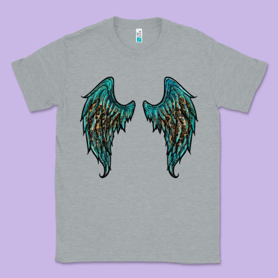 Turquoise Leopard Wings Classic Tee Designed By Ranaportraitstore