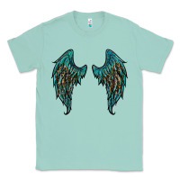Seafoam turquoise leopard wings Classic Tee - RanaPortraitStore