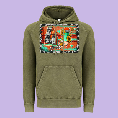Western Back To School 4th Grade Vintage Hoodie Designed By Jasminsmagicworld
