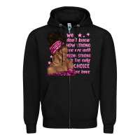 Black afro woman cancer Zipper Hoodie - texasbilliewilder