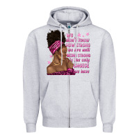 Heather Grey afro woman cancer Zipper Hoodie - texasbilliewilder