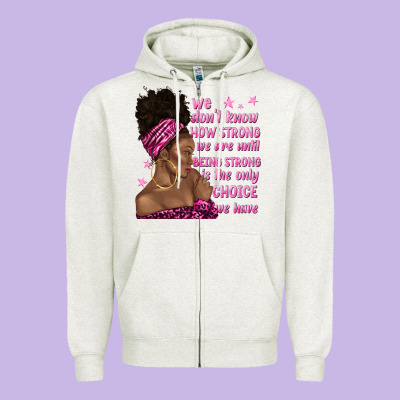 Afro Woman Cancer Zipper Hoodie Designed By Texasbilliewilder