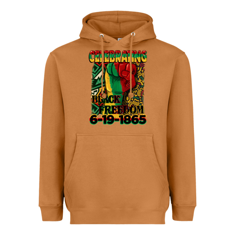 Celebrating Black Freedom 6 19 1865 Juneteenth Heavyweight Hoodie by CowGirlArtShop | Teevron