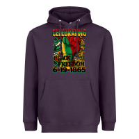 Plum celebrating black freedom 6 19 1865 juneteenth Heavyweight Hoodie - CowGirlArtShop