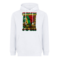 White celebrating black freedom 6 19 1865 juneteenth Heavyweight Hoodie - CowGirlArtShop