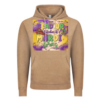 Vintage Coffee bead up bitches it's mardi gras Vintage Hoodie - MaliasSmallBusiness