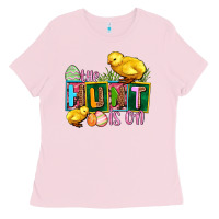 Bubblegum Pink the hunt is on Ladies Tee - AdoDesignShop