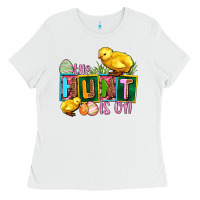 White the hunt is on Ladies Tee - AdoDesignShop