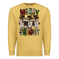 Antique Gold merry and bright Premium Sweatshirt - CowGirlArtShop