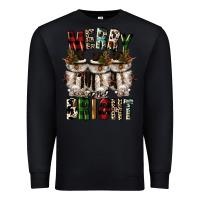Black merry and bright Premium Sweatshirt - CowGirlArtShop