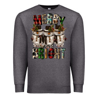 Charcoal Heather merry and bright Premium Sweatshirt - CowGirlArtShop