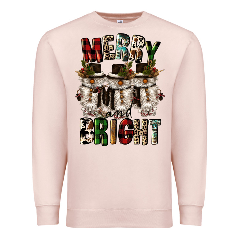 Merry And Bright Premium Sweatshirt by CowGirlArtShop | Teevron