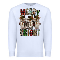 White merry and bright Premium Sweatshirt - CowGirlArtShop