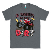 Charcoal Heather on weekends we wear dirt Classic Tee - MaliasSmallBusiness