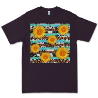 Plum sunflower western seamless revize Premium Tee - AdoDesignShop