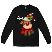Black christmas baby deer Long Sleeve Tee - MaliasSmallBusiness