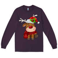 Plum christmas baby deer Long Sleeve Tee - MaliasSmallBusiness