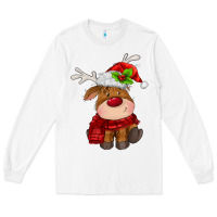 White christmas baby deer Long Sleeve Tee - MaliasSmallBusiness