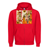 Red fall hay there pumpkin Zipper Hoodie - texasbilliewilder