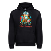 Black dental office manager cold drink frappe Urban Hoodie - FaDigitalArtStudio