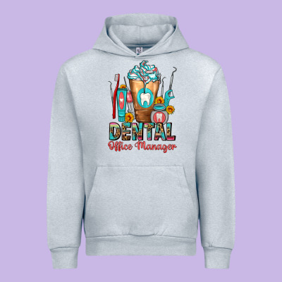 Dental Office Manager Cold Drink Frappe Urban Hoodie Designed By Fadigitalartstudio