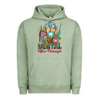 Pigment Oil Green dental office manager cold drink frappe Urban Hoodie - FaDigitalArtStudio