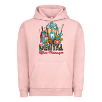 Pigment Salmon dental office manager cold drink frappe Urban Hoodie - FaDigitalArtStudio