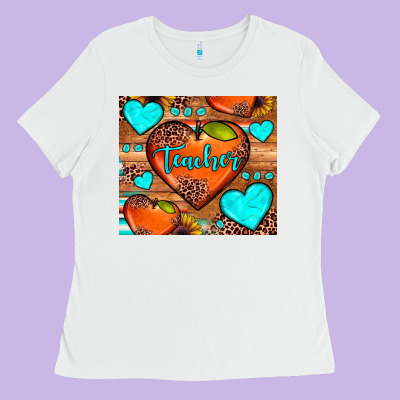 Teacher Hearts Ladies Tee Designed By Jahusdesignshop
