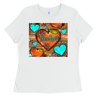 White teacher hearts Ladies Tee - JahusDesignShop