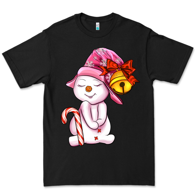 Winter Pink Snowman Premium Tee by AdoDesignShop | Teevron