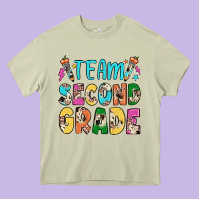 Team Second Grade Heavy Core Tee Designed By Jahusdesignshop