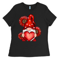 Black valentines day red Ladies Tee - RanaPortraitStore