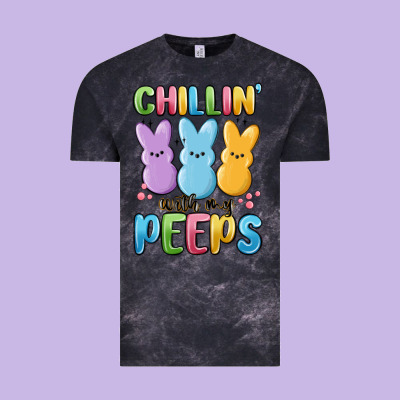 Chillin' With My Peeps Vintage Tee Designed By Maliassmallbusiness