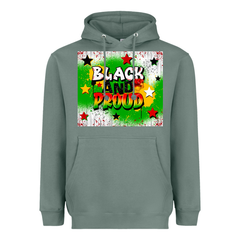 Black And Proud Heavyweight Hoodie by CowGirlArtShop | Teevron