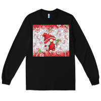 Black candy cane gnome Long Sleeve Tee - MaliasSmallBusiness