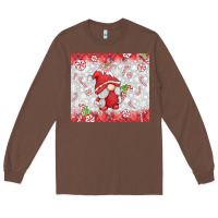 Chestnut candy cane gnome Long Sleeve Tee - MaliasSmallBusiness