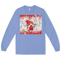 Colony Blue candy cane gnome Long Sleeve Tee - MaliasSmallBusiness