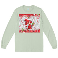 Matcha candy cane gnome Long Sleeve Tee - MaliasSmallBusiness