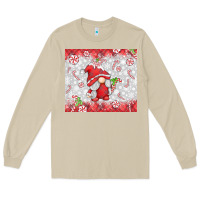 Mushroom candy cane gnome Long Sleeve Tee - MaliasSmallBusiness