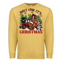 Antique Gold holy cow its christmas Premium Sweatshirt - CowGirlArtShop