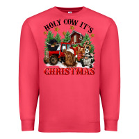 Cardinal holy cow its christmas Premium Sweatshirt - CowGirlArtShop