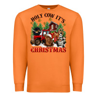 Carrot holy cow its christmas Premium Sweatshirt - CowGirlArtShop