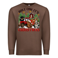 Chestnut holy cow its christmas Premium Sweatshirt - CowGirlArtShop