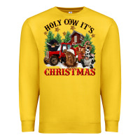 Lemon holy cow its christmas Premium Sweatshirt - CowGirlArtShop