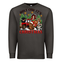 Smoke holy cow its christmas Premium Sweatshirt - CowGirlArtShop