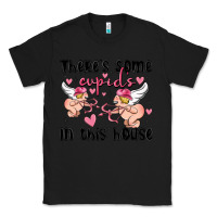 Black there's some cupid's in this house Classic Tee - MaliasSmallBusiness