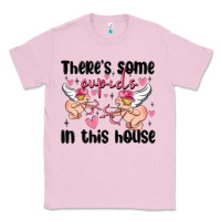 Bubblegum Pink there's some cupid's in this house Classic Tee - MaliasSmallBusiness