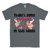 Charcoal Heather there's some cupid's in this house Classic Tee - MaliasSmallBusiness