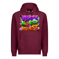 Burgundy nurse nurse nurse halloween Premium Hoodie - CowGirlArtShop